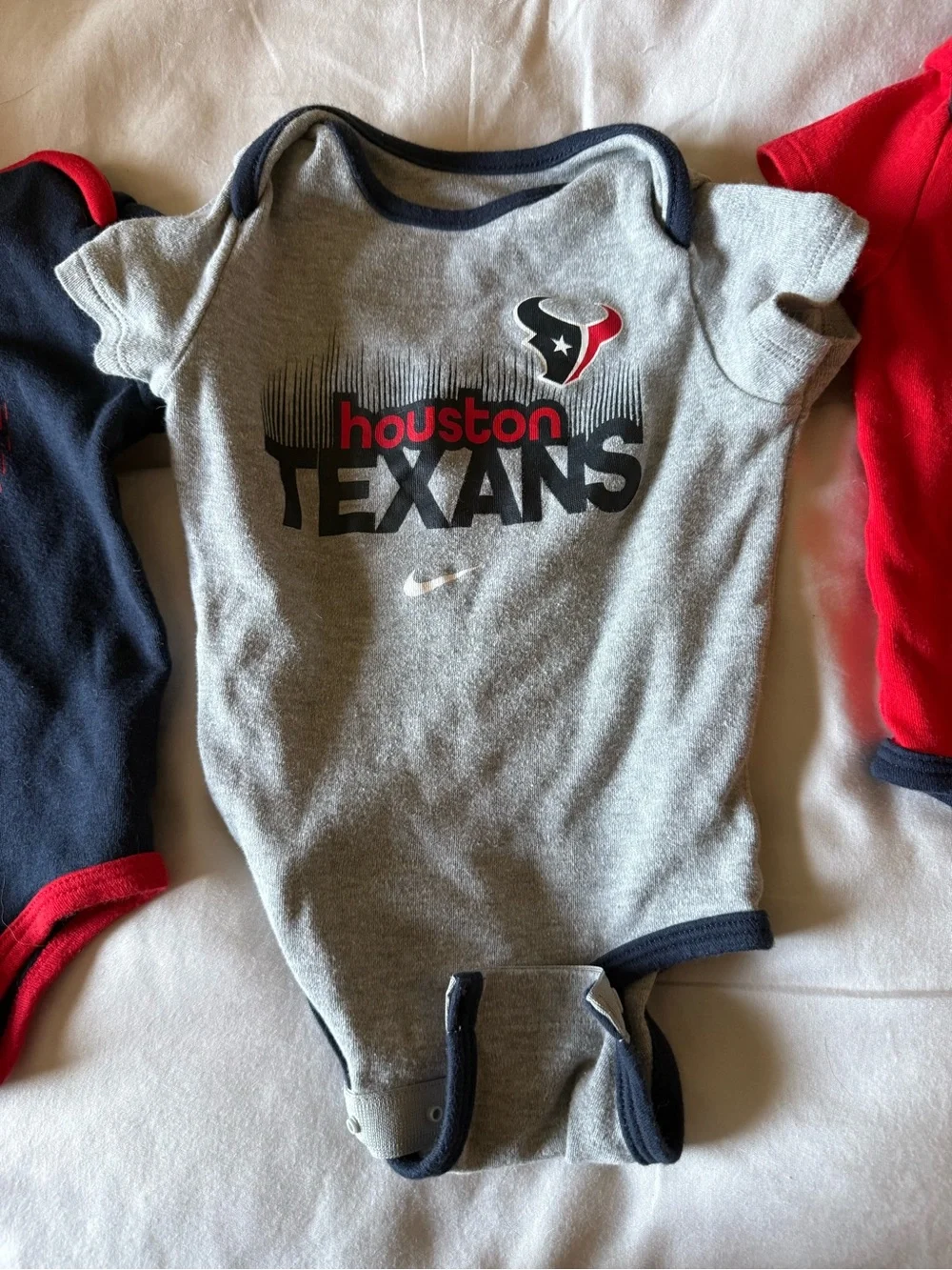 Nike Houston Texans Infant Bodysuit Set - Red, Navy & Gray